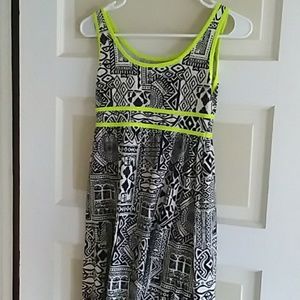 Black and white tribal print dress